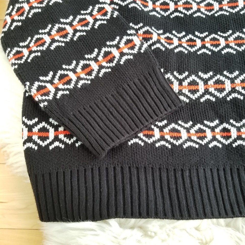 Simons | Abstract pattern oversized knit sweater S/P - Picture 6 of 11